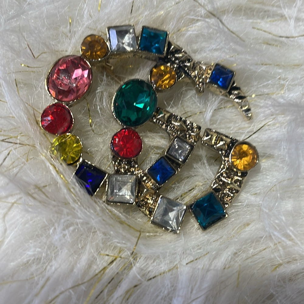 New multicolor bling brooch